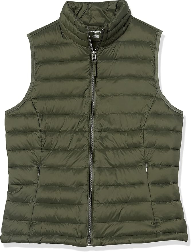 Amazon Essentials Women's Lightweight Water-Resistant Packable Puffer Vest | Amazon (US)