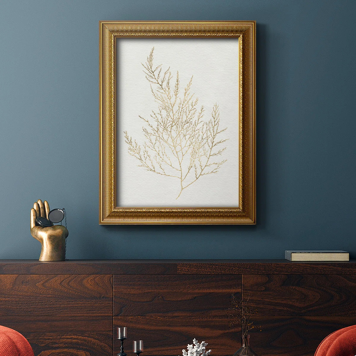 Gilded Algae II Premium Framed Canvas- Ready To Hang | Wayfair North America