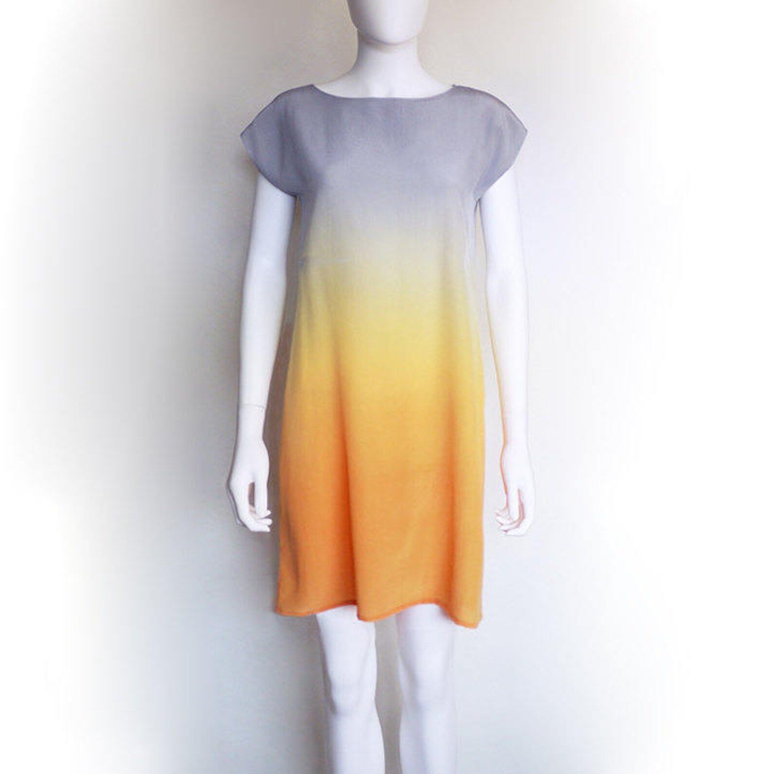 Hand Dyed Silk Dress SUNRISE Ombre Pastel Spring Dress | Etsy | Etsy (US)