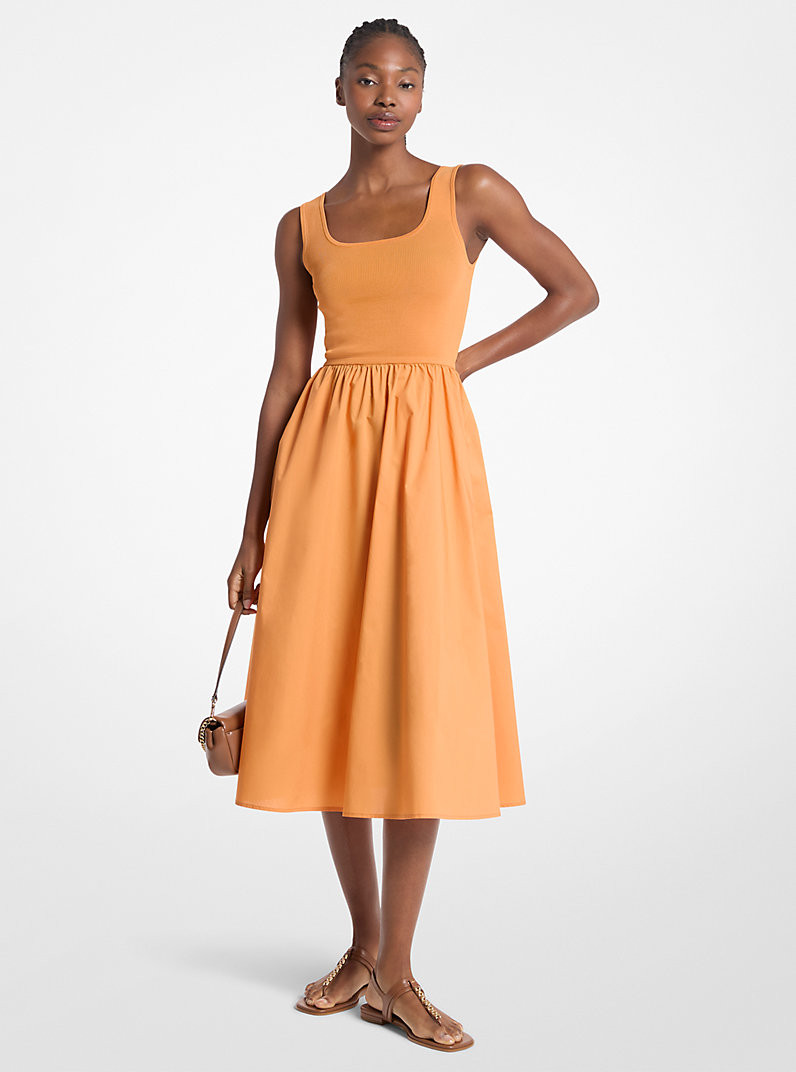 Viscose Blend Midi Dress | Michael Kors US