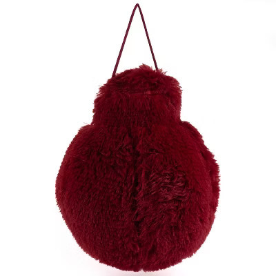 Christmas Magic 12.5"x16" Fur Ornament Decoration Red | Target