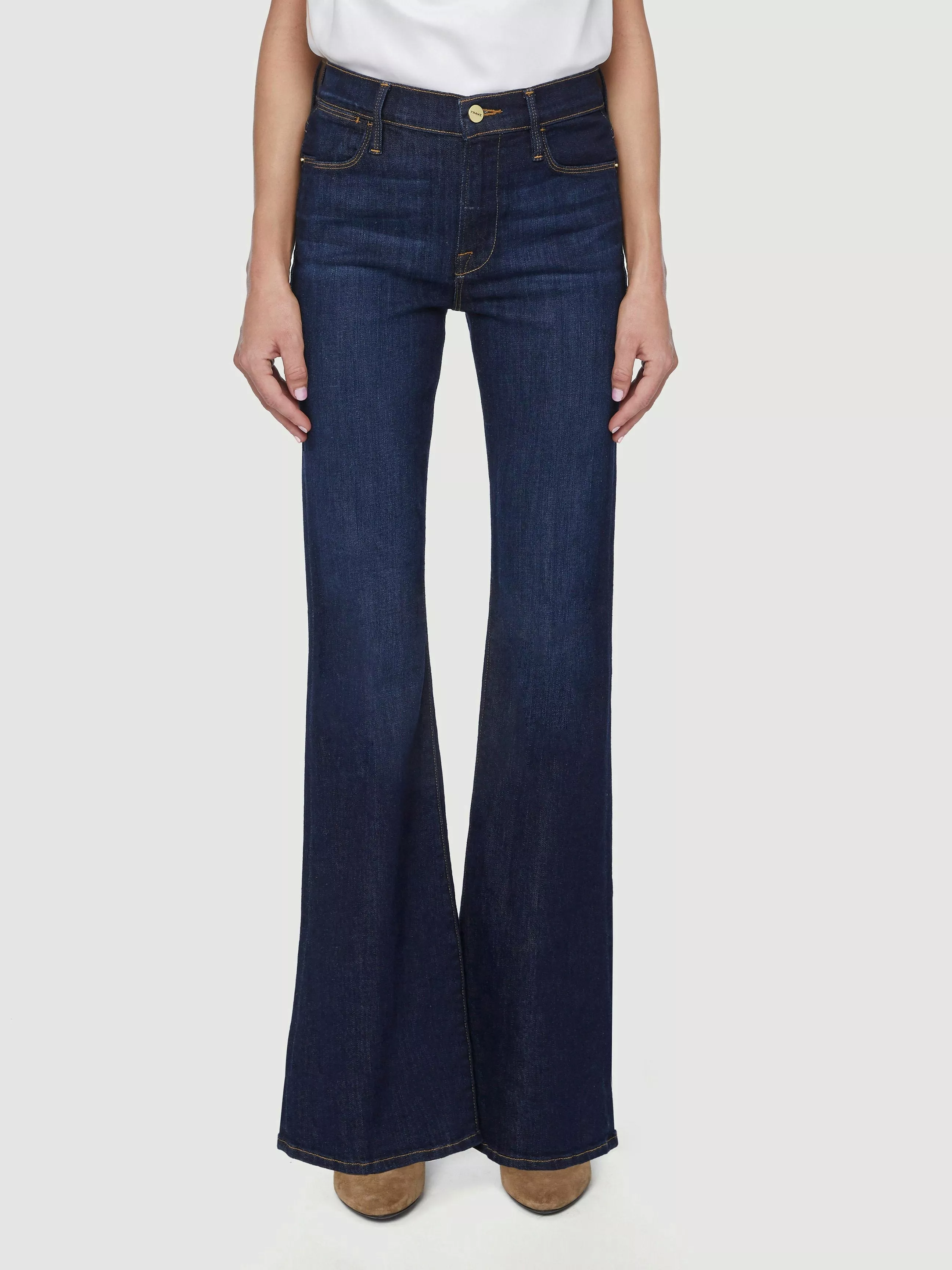 FRAME Le High High Rise Flare Jeans in Sutherland - 150th