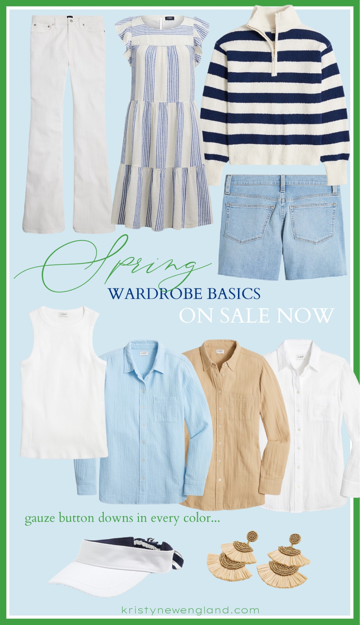 Spring basics that won’t break the bank and are on sale this weekend. 

Gauze shirts, striped half zip sweater, cutoff shorts, jean shorts, white tank top, striped dress, raffia, sun visor, jcrew, j crew factory

#LTKsalealert #LTKFind #LTKSeasonal