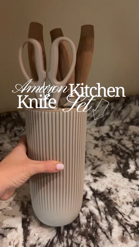 One of my favorite Amazon Purchases ! 
Great knife set practical and is aesthetically pleasing!

#amazonfinds

#LTKbeauty #LTKVideo #LTKhome