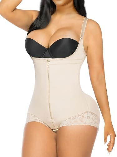 YIANNA Fajas Colombianas Shapewear for Women Tummy Control Postpartum Body Shaper Post Surgery Compression Garment Bodysuit,YA7200-Beige-3XL | Amazon (US)