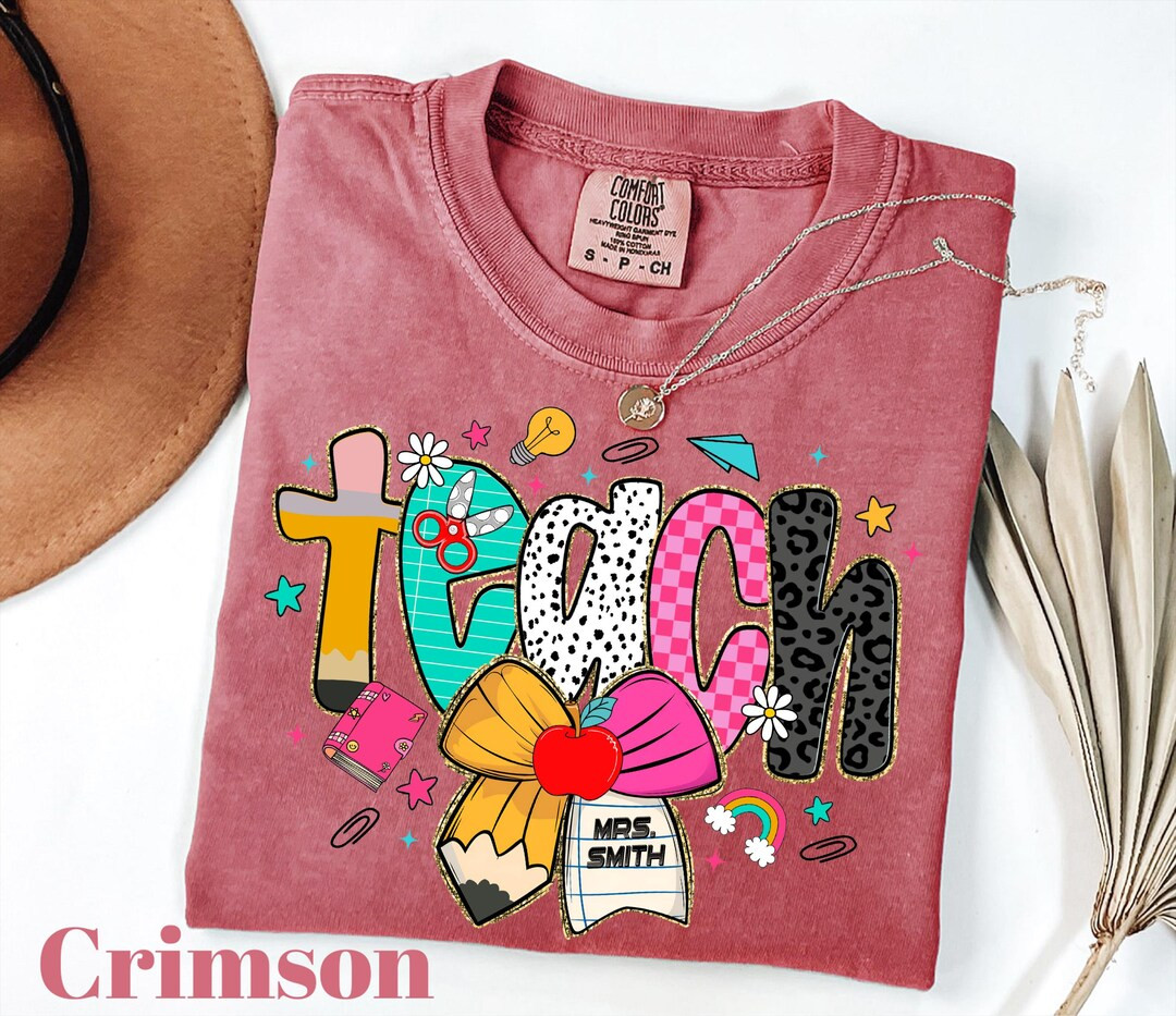 Comfort Colors® Custom Teacher Shirt, Teacher Team Shirts, Personalized School Tshirt, Teacher G... | Etsy (US)