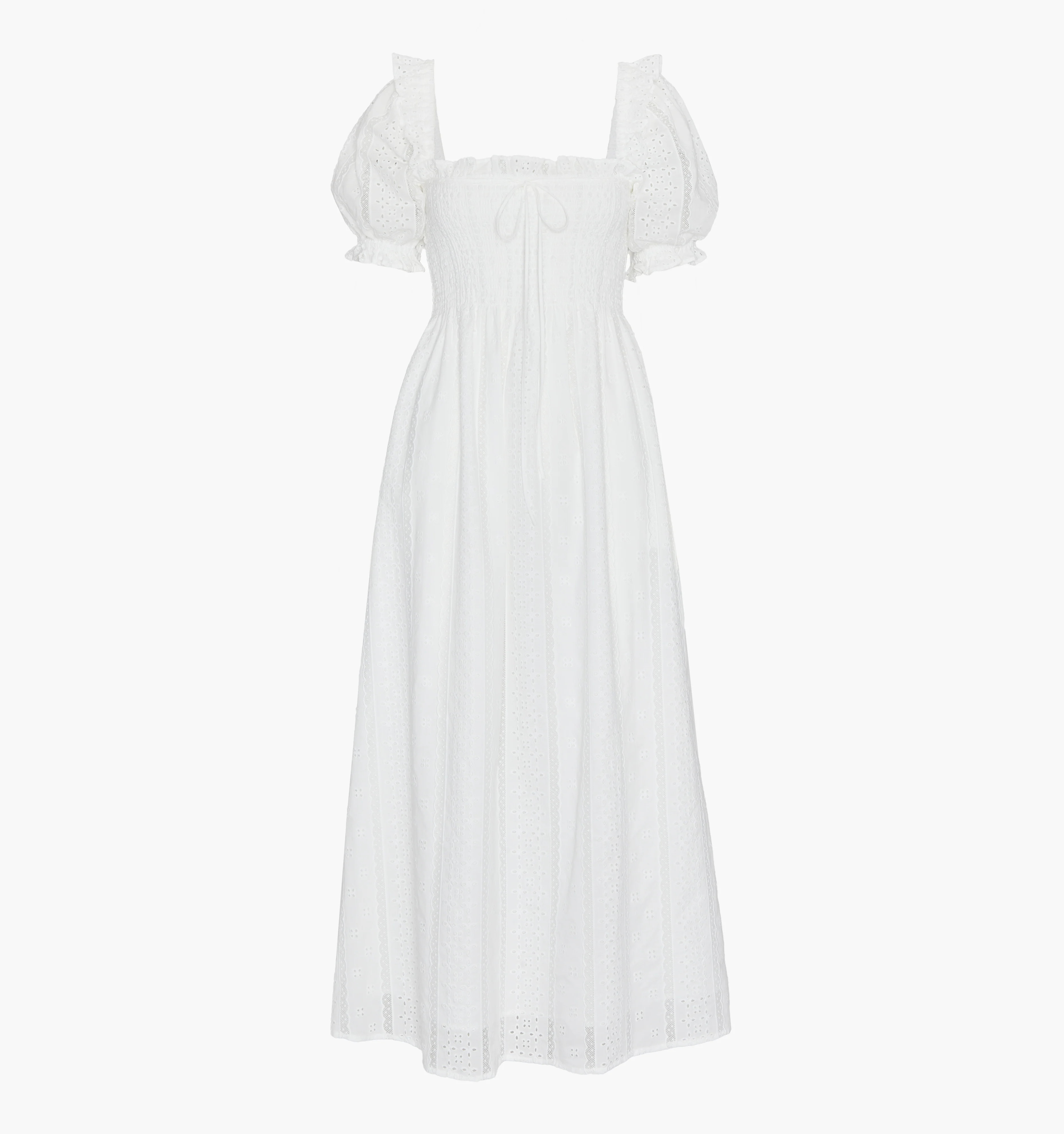 The Scarlett Midi Nap Dress | White Broderie Voile / XS | ® | Hill House Home | Hill House Home US