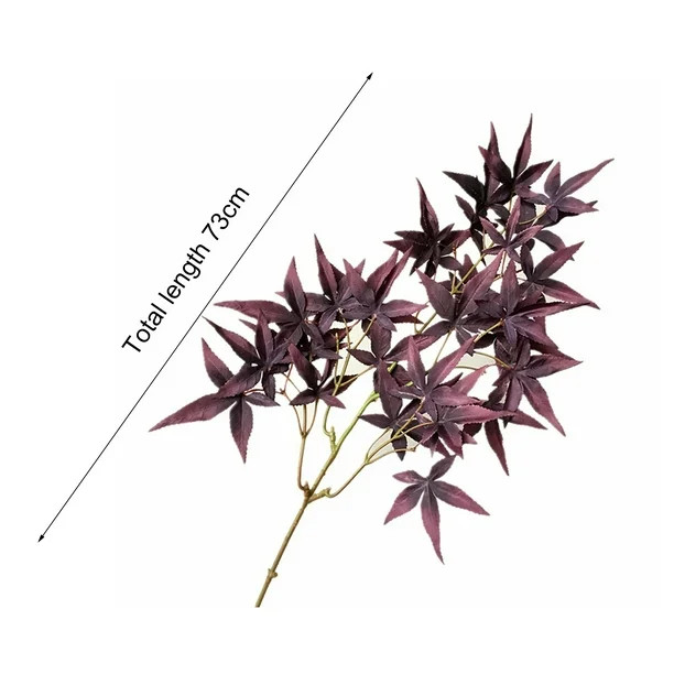 Windfall 1 Pc DIY Vivid Artificial Maple Leaves Branches Autumn Fall Maple Leaf Stem Shrubs for T... | Walmart (US)