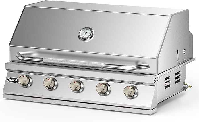 Hygrill STD Series 40-Inch Built In Grill, Stainless Steel 5-Burner Grill Head for Outdoor Kitche... | Amazon (US)