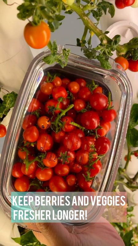 These produce storage containers keep fruits, veggies, and especially our tomatoes and peppers fresher longer! Simply give everything a rinse and put into the container- each lid makes it easy, telling you whether that particular type of produce should have the air vent opened and or a tiny bit of water added for humidity. It takes the guesswork out of proper food storage! 

I love that the containers are modular and stackable, the sides and top are crystal clear so my kids can easily see and locate what’s fresh to eat. Yay for less food waste! 

#LTKxPrimeDay #LTKFind 

#LTKkids #LTKhome