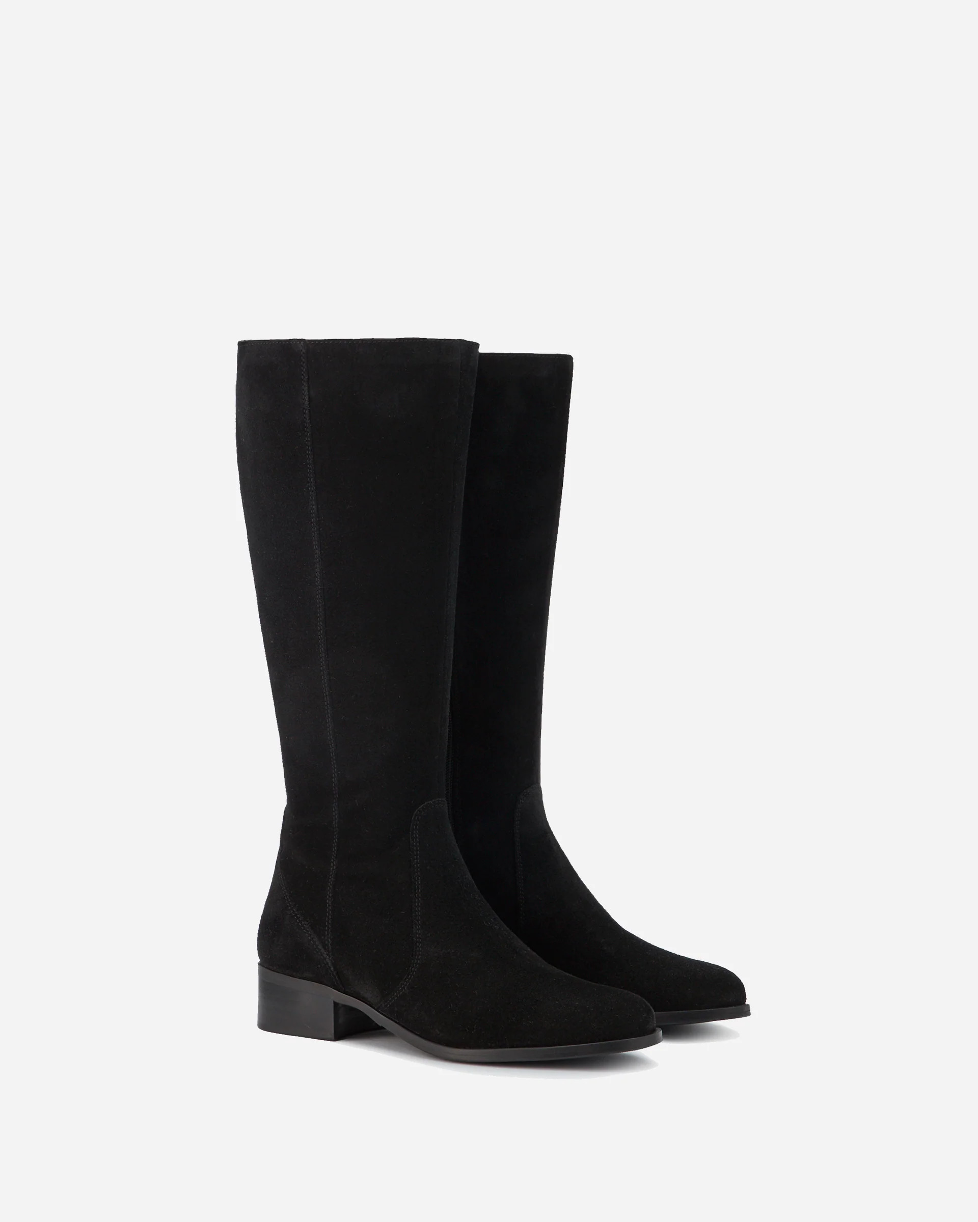 Haltham Standard Black Suede Knee High Boots | DuoBoots | DuoBoots