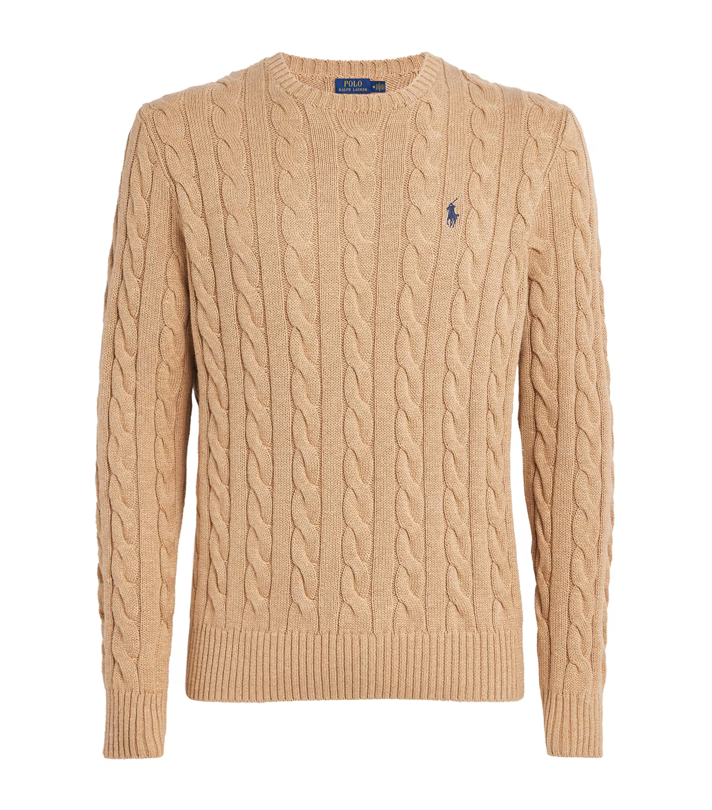 Polo Ralph Lauren Cotton Cable-Knit Logo Sweater | Harrods (US)