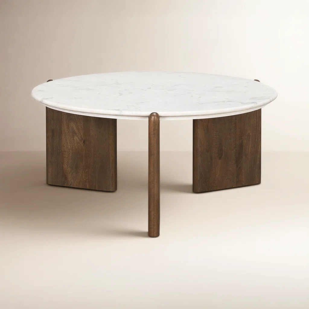 Brecken Marble Top Single Coffee Table | Wayfair North America