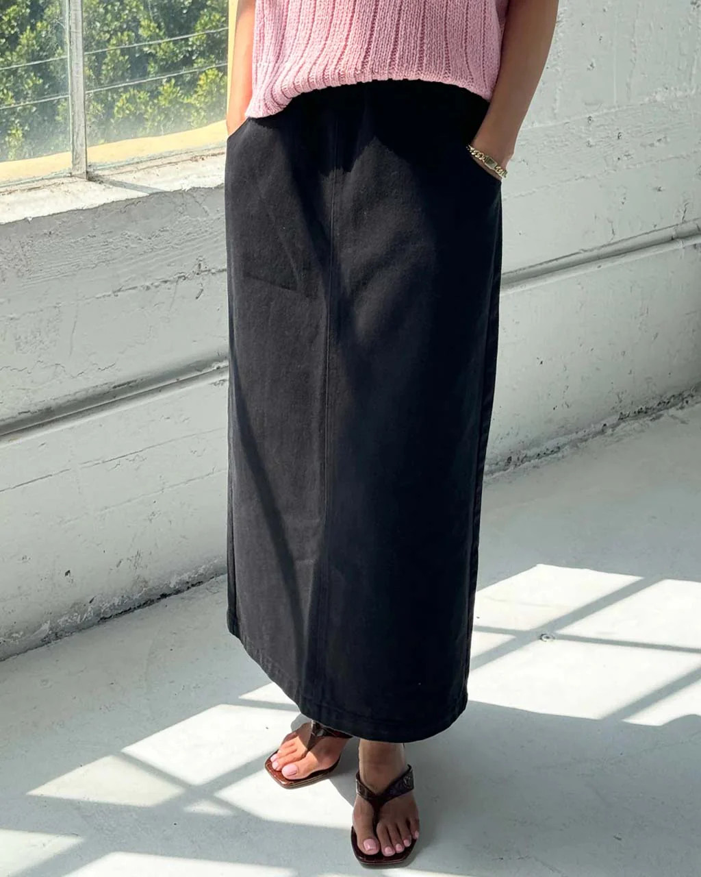 Long City Skirt - Black | ban.do