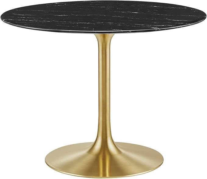 Modway Lippa Dining Table, 40", Gold Black | Amazon (US)