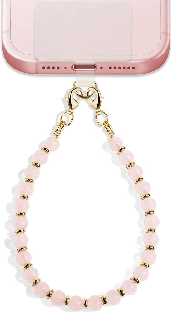 Lostars Handmade Gemstone Beaded Phone Wrist Strap with Tether Tab \u2013 Detachable Hands-Free B... | Amazon (US)