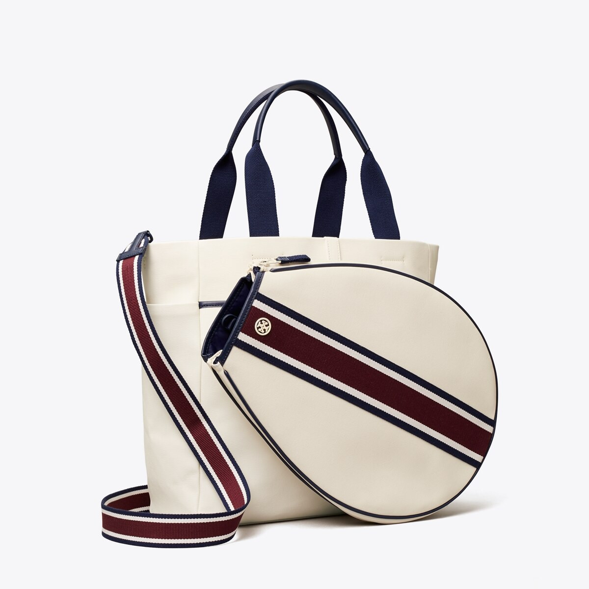 Striped Tennis Tote: Women's Designer Tote Bags | Tory Sport | Tory Burch (US)