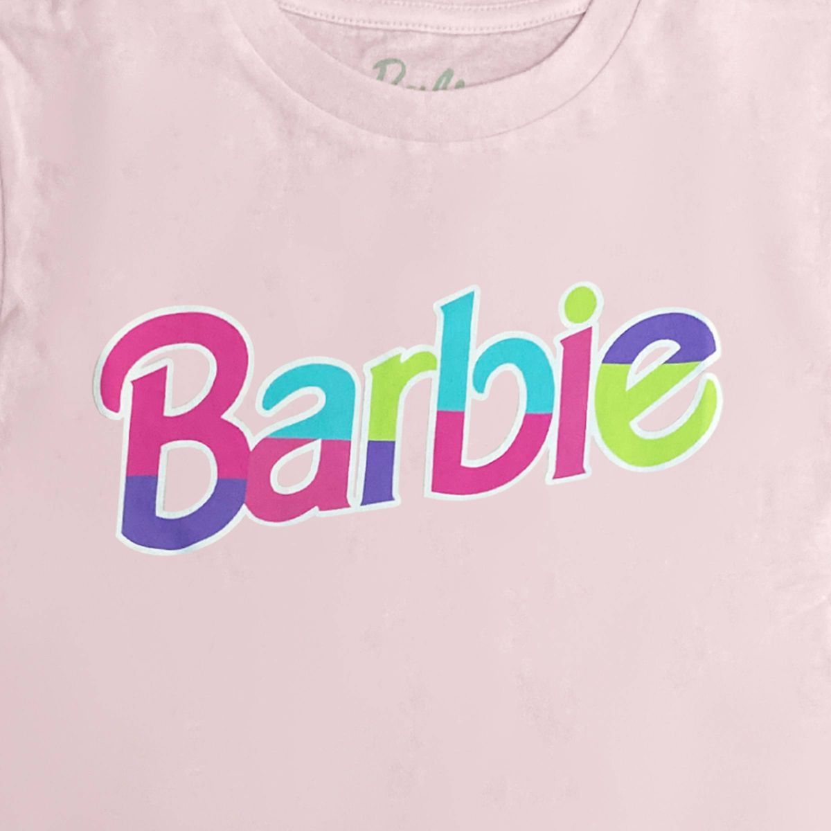 Girls' Barbie Logo Short Sleeve Graphic T-Shirt - Pink | Target