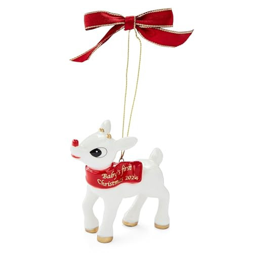 Spode Christmas Tree Baby's First Christmas Rudolph The Reindeer 2024 Annual Ornament - Novelty Bauble for Seasonal Decor - Ideal Holiday Keepsake Collectible Ornament | Amazon (US)