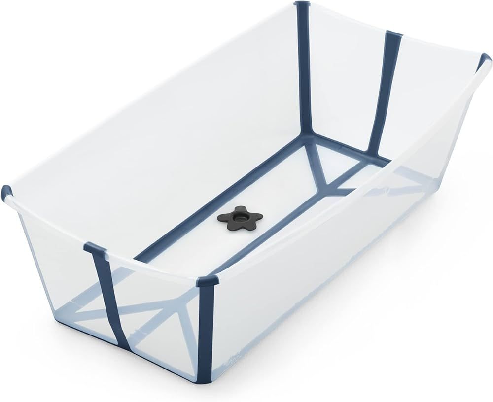 Stokke Flexi Bath X-Large, Transparent Blue - Spacious Foldable Baby Bathtub - Lightweight & Easy... | Amazon (US)