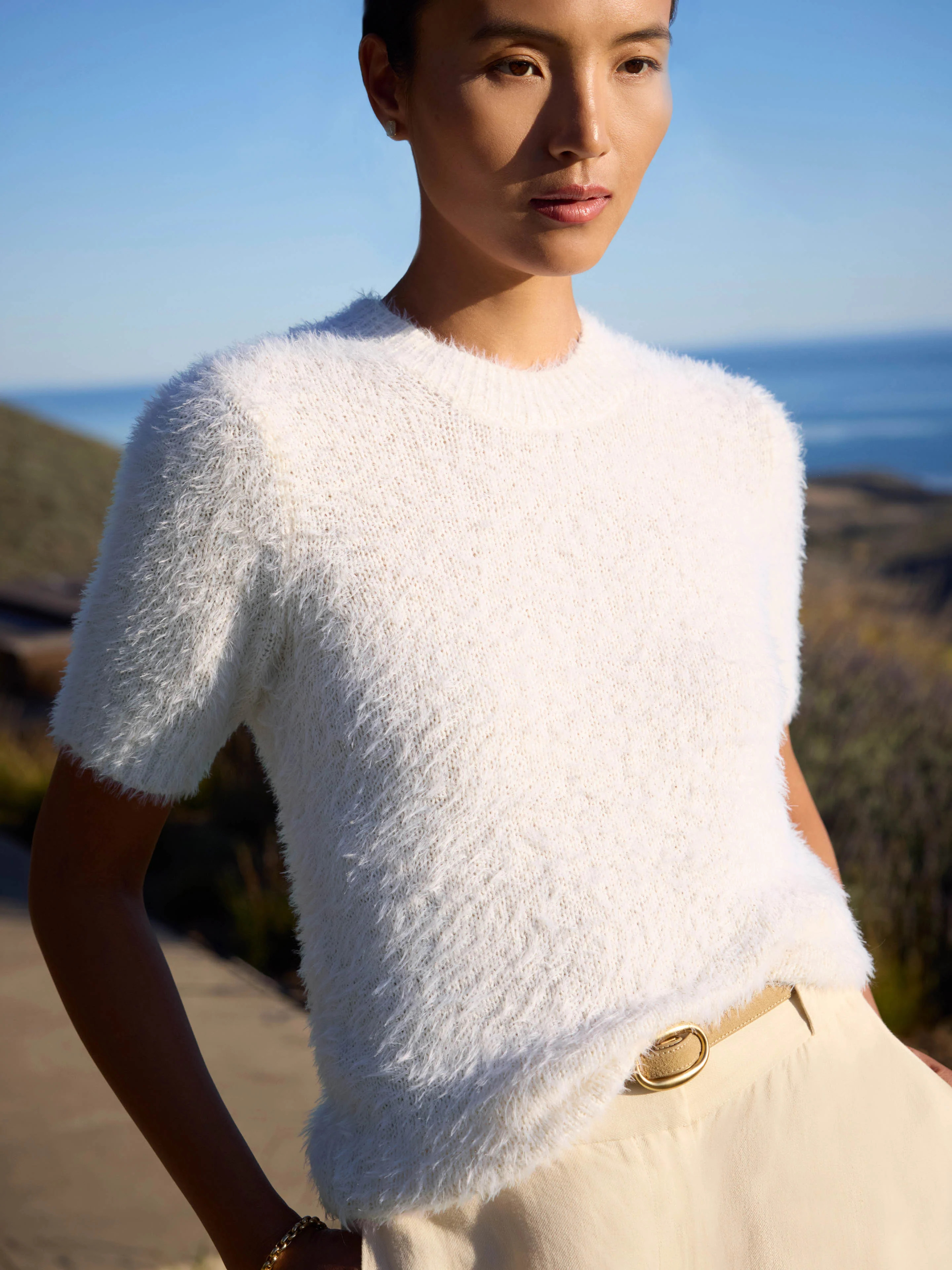 Women's Novah Top in Ivory | Brochu Walker | Brochu Walker