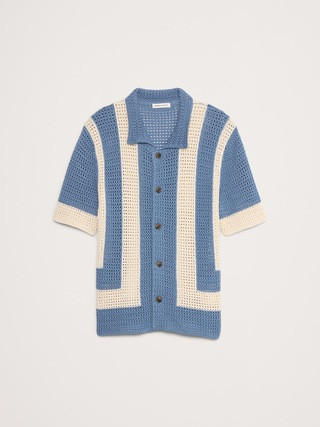 Crochet Cotton Resort Shirt | Banana Republic (US)