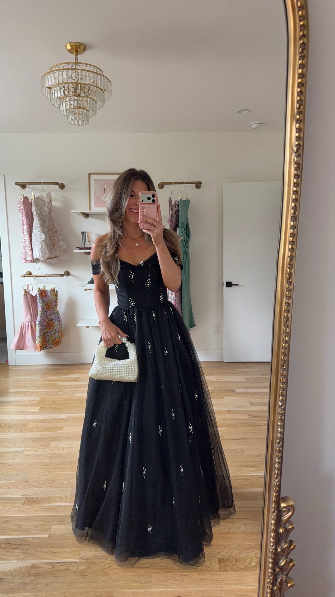 black off-the-shoulder gown with a full tulle skirt and scattered pearl clusters fall wedding guest dress for every girl 💍

I’m 5’4” & wearing my usual smalls/2

autumn wedding guest dress, fall dresses, summer wedding guest dresses, wedding guest dresses, cocktail dresses, semi-formal dresses, black tie wedding guest dresses, destination wedding guest dresses, garden party dresses, wedding guest outfit ideas, fall dresses, autumn dress

#LTKootd #LTKgrwm #LTKWedding