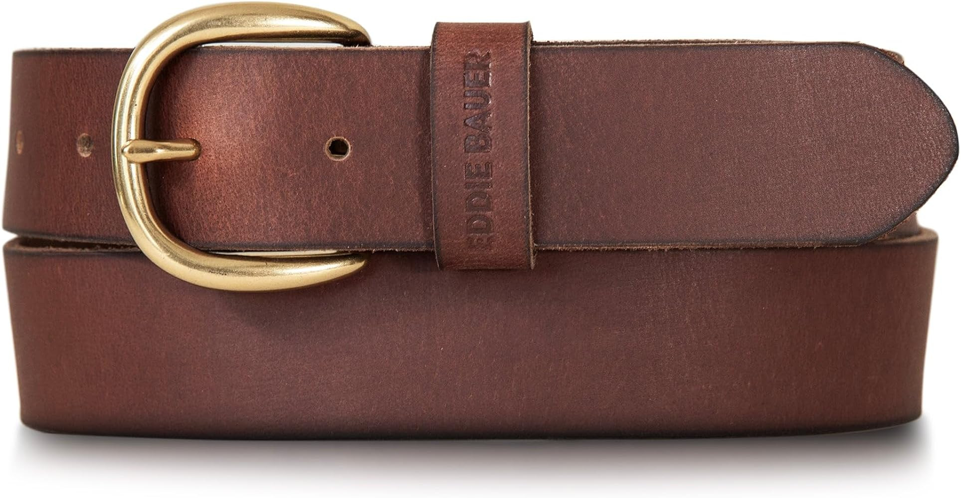 Eddie Bauer Women's Casual Leather Belts with Durable Metal Buckle | Amazon (US)