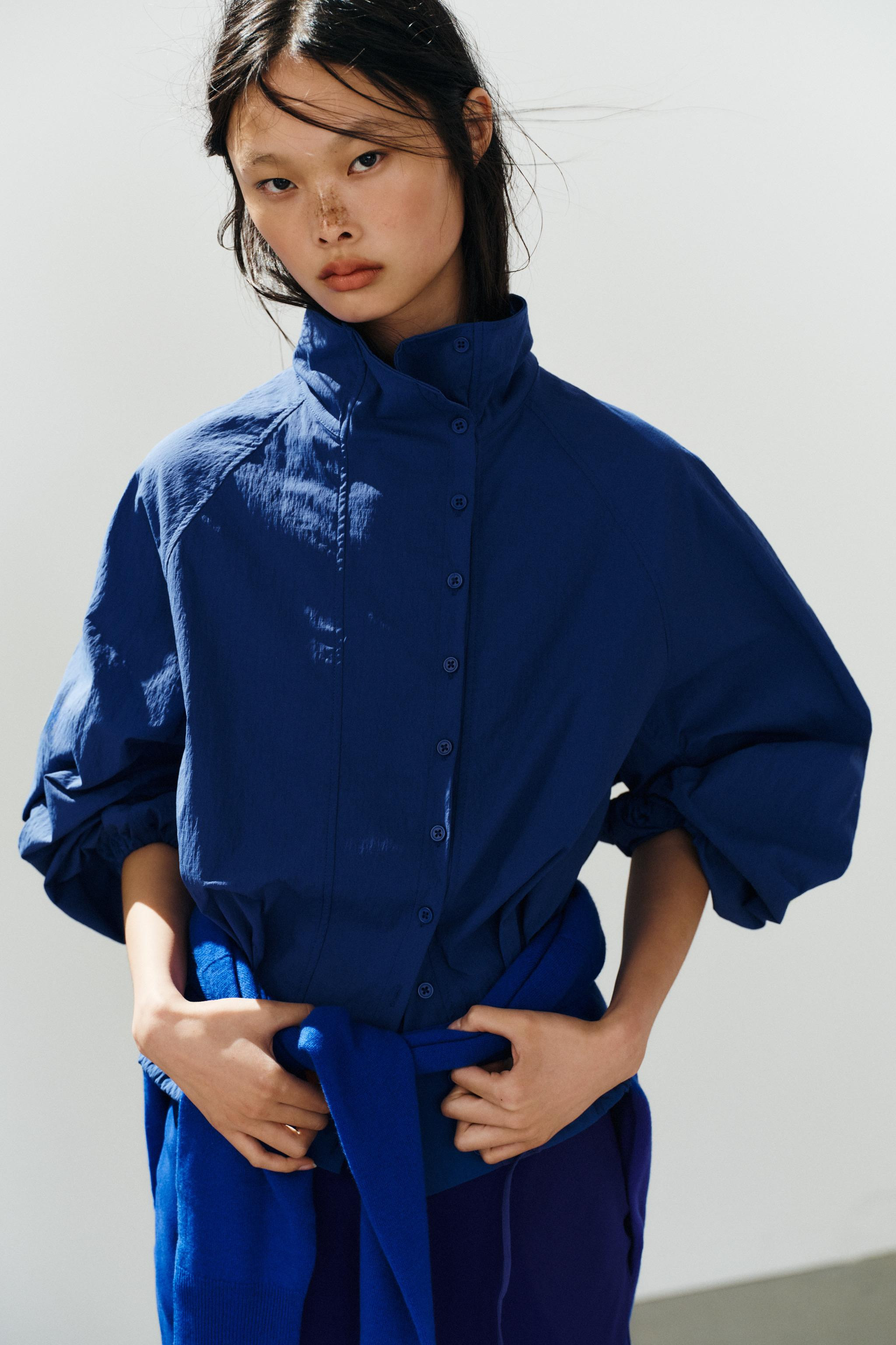 High-neck jacket with long sleeves finished with elastic cuffs. Adjustable hem with drawstrings. ... | Zara US
