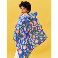 Silk Scarf, Scarves, Hair Navy Botanical Large Head Christmas Gift Idea | Etsy (US)