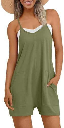 AUTOMET Womens Rompers Jumpsuits Summer Vacation Beach Outfits 2026 Shorts Overalls Jumpers Loose... | Amazon (US)