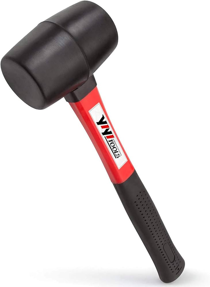 YIYITOOLS YY-2-005 Rubber Mallet Hammer With fiberglass Handle–16-oz, black | Amazon (US)