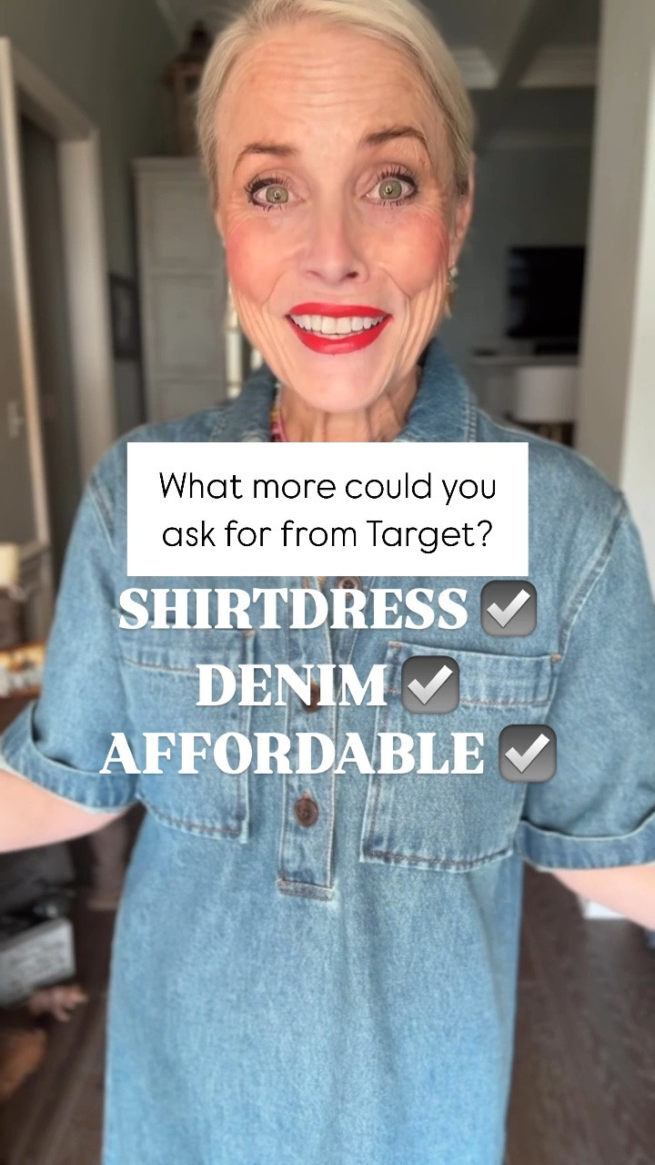 Shirtdress, denim, and affordable—what more could you want from Target?

This denim mini dress is such an easy, effortless piece! I’m wearing a size small, and it’s perfect for styling through the seasons. Pair it with knee-high boots for fall, sneakers for a casual everyday look, or layer it with a turtleneck when the temps drop.

It’s classic, comfy, and under $40—such a great find!

#MidlifeStyle 
#TargetStyle 
#OutfitInspo 
#Over50Style 
#ShopLTK 
#LTKOver50 
#LTKOver40 
#LookForLess 
#ltkmostloved
#outfitinspiration 
#affordablefashion 
#outfitinspo
#laurenoggsgee
#over50style 
#lookalike
#shopltk
#ltkover50
#ltkover40
#lookforless
#getyourcolonoscopy


#LTKOver40 #LTKWatchNow #LTKFindsUnder50