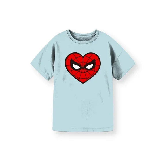 Spider-Man Girls Heart Eyes Graphic Tee with Short Sleeves, Sizes 4-16 | Walmart (US)