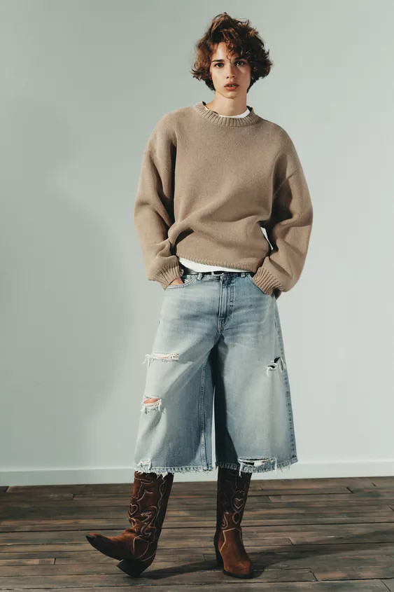 OVERSIZED KNIT SWEATER | Zara Canada