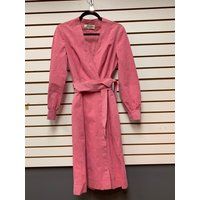Vintage 60-70S Pink Suede Princess Wrap Dress | Etsy (US)