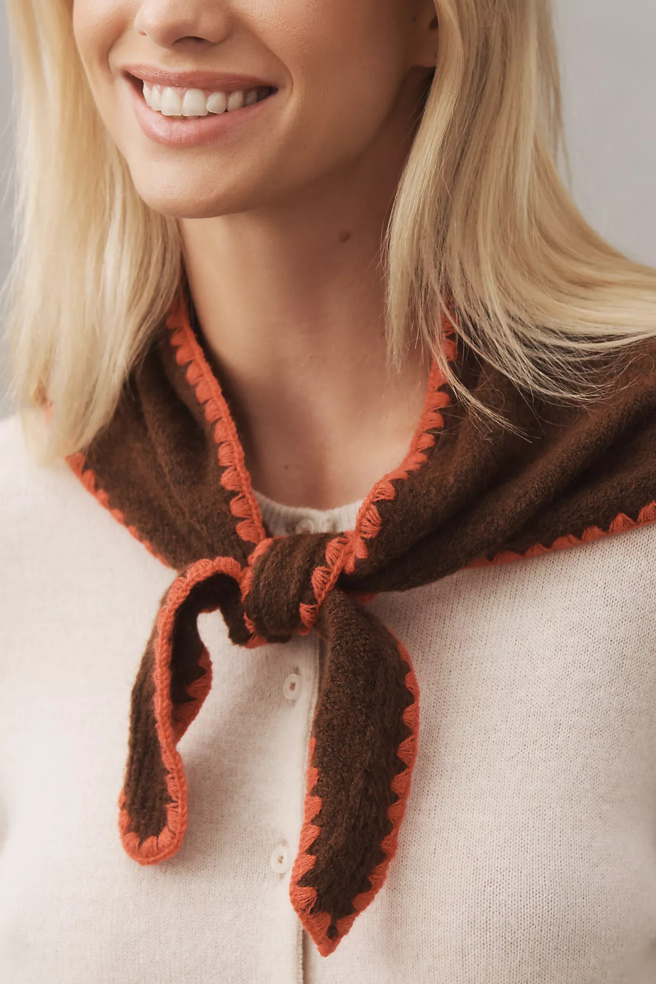 By Anthropologie Icon Embroidered Triangle Scarf | Anthropologie (US)