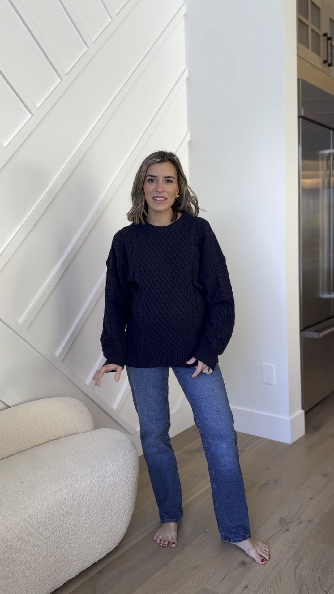 Straight leg size small (sold out but keep checking for restock) 
Aritzia sweater size medium 

#LTKFindsUnder50 #LTKFindsUnder100