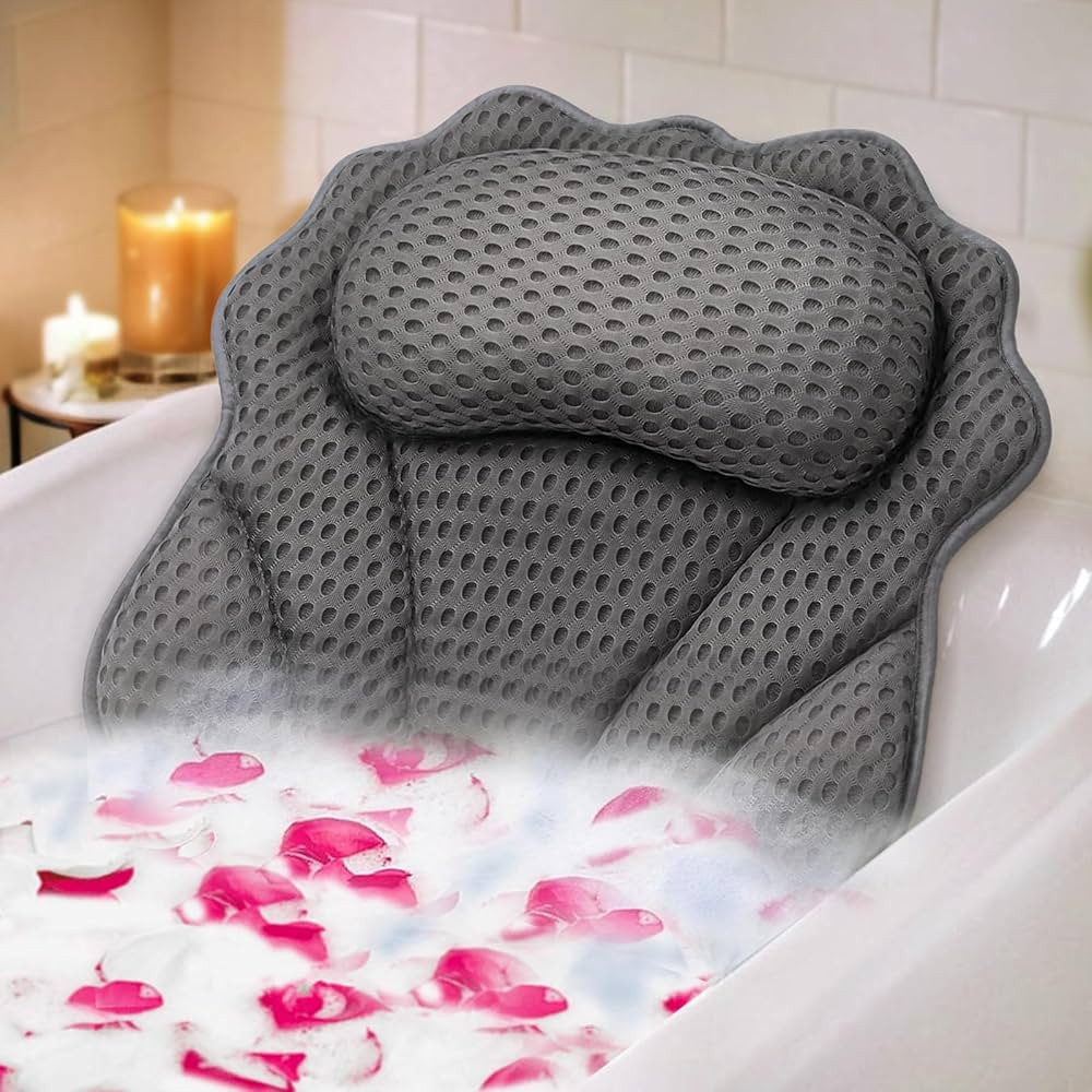 Bath Pillow RUVINCE Ergonomic Luxury Bathtub Pillow with Head,Neck, Shoulder and Back Support, 4D... | Amazon (US)