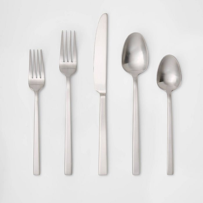 20pc Narrow Kosta Stainless Steel Silverware Set Silver - Project 62™ | Target