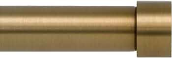 Ivilon Side Window Curtain Rod - End Cap Style Design 1 Inch Pole. 16 to 28 Inch Color Warm Gold | Amazon (US)