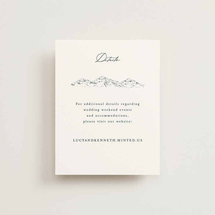 "Mountainview" - Customizable Direction Cards in Gray by Sarah Brown. | Minted