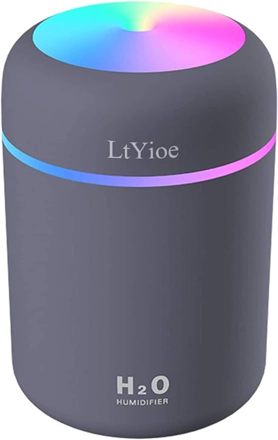 LtYioe Colorful Cool Mini Humidifier, USB Personal Desktop Humidifier for Car, Office Room, Bedro... | Amazon (US)