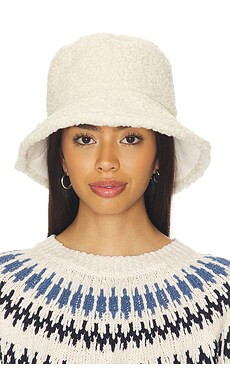 Hat Attack Reversible Sherpa Bucket Hat in Natural from Revolve.com | Revolve Clothing (Global)