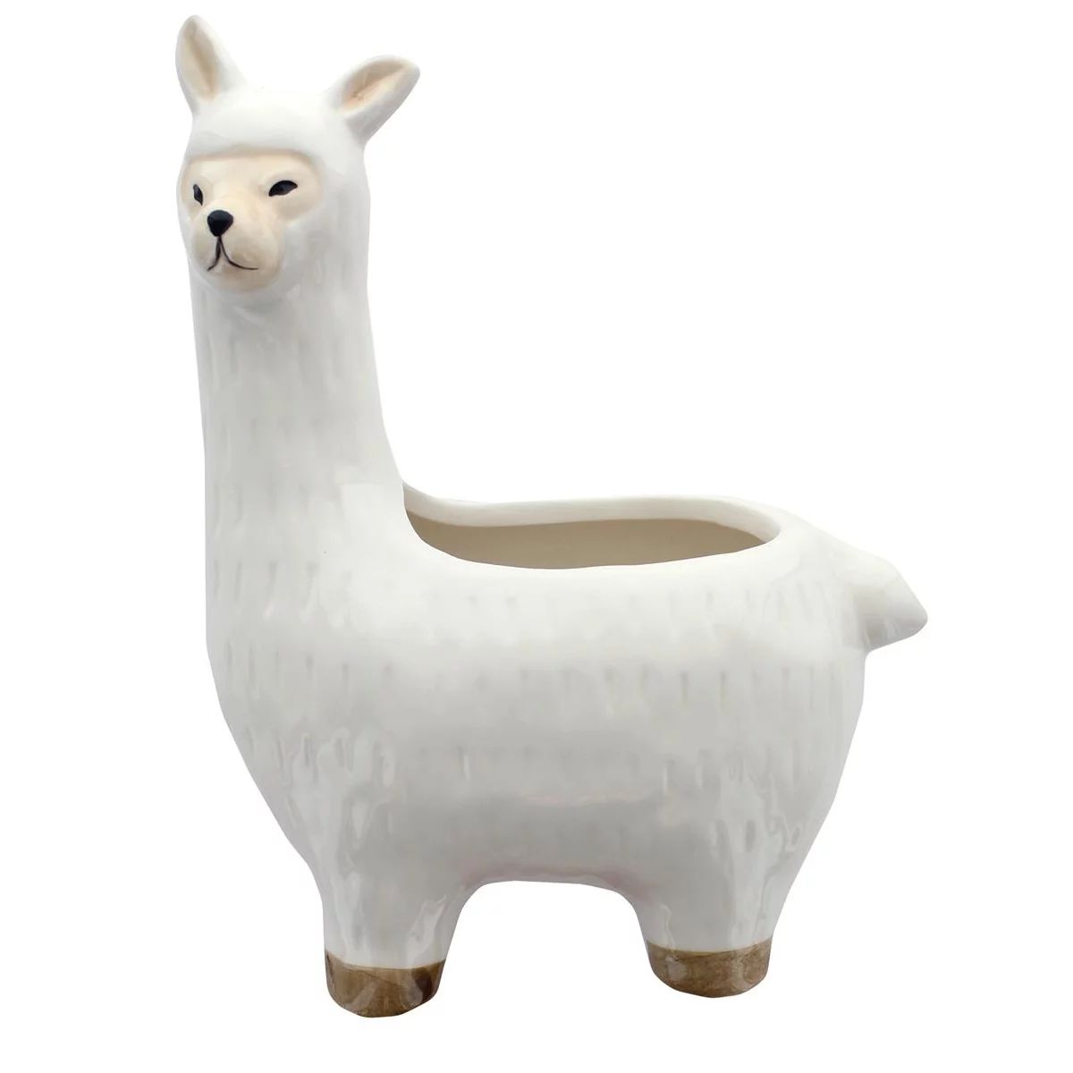 Leisure Arts White Solid Llama 7.5" Ceramic Vase - Walmart.com | Walmart (US)