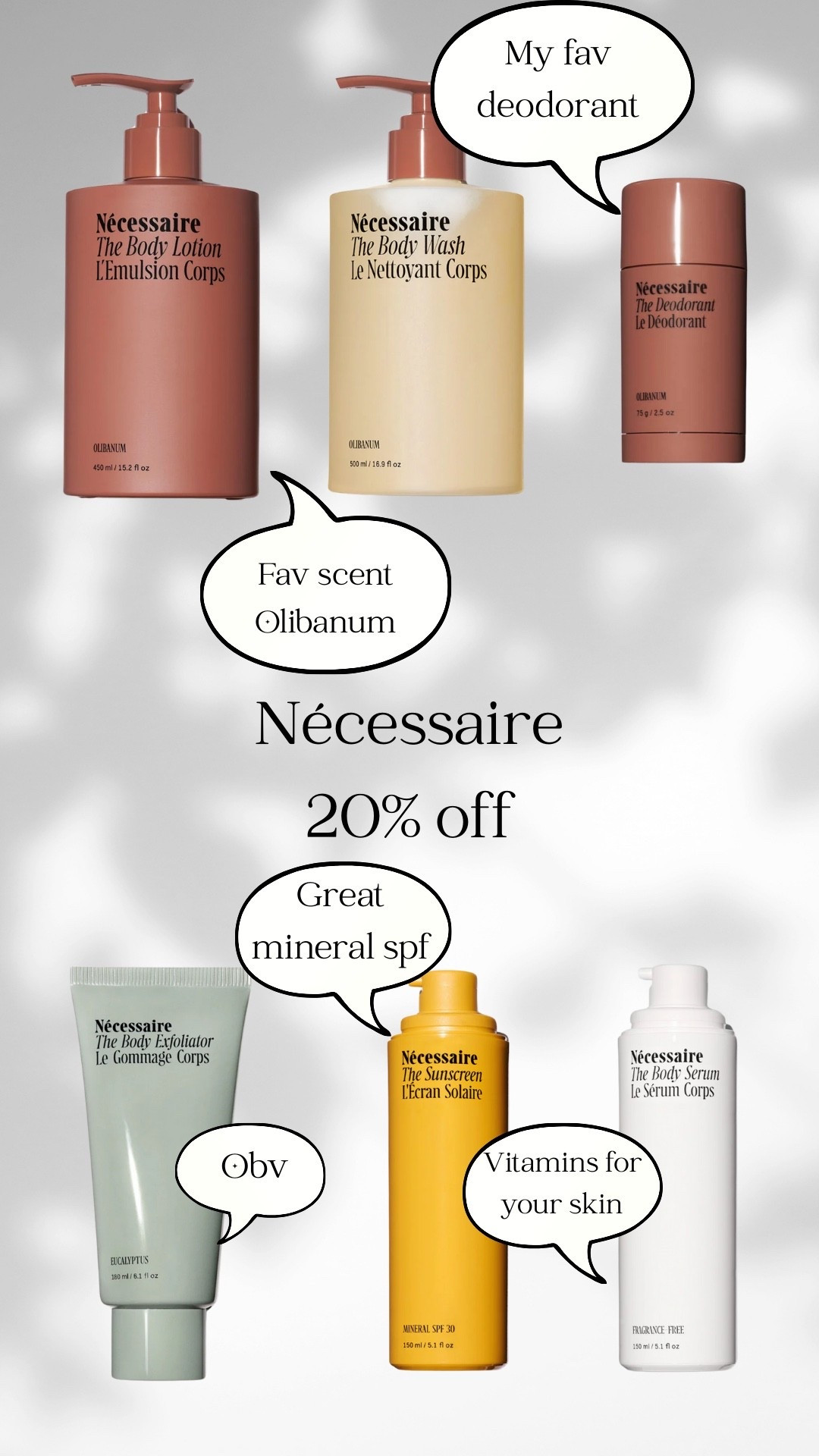 My fav body wash, lotion and deodorant are on sale this weekend! #necessaire 

#LTKFindsUnder50 #LTKSaleAlert #LTKBeauty