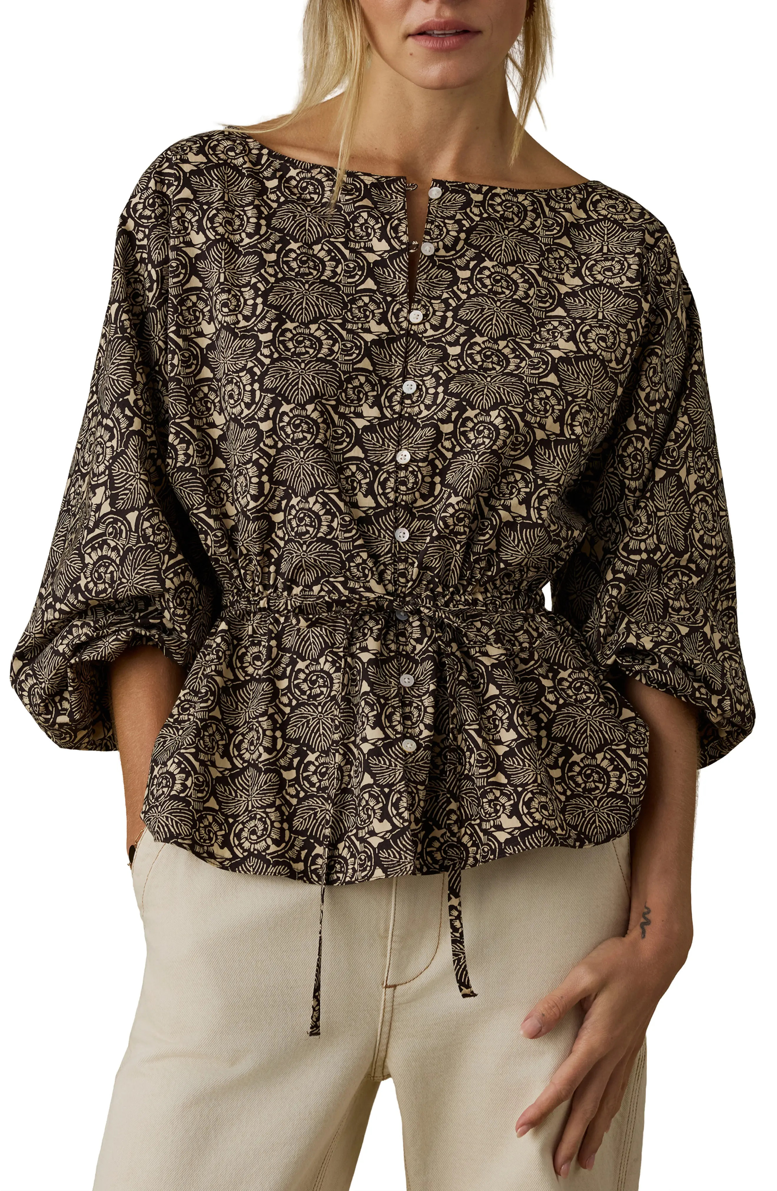 Faherty Faye Coastal Poplin Top (Women) | Nordstrom | Nordstrom