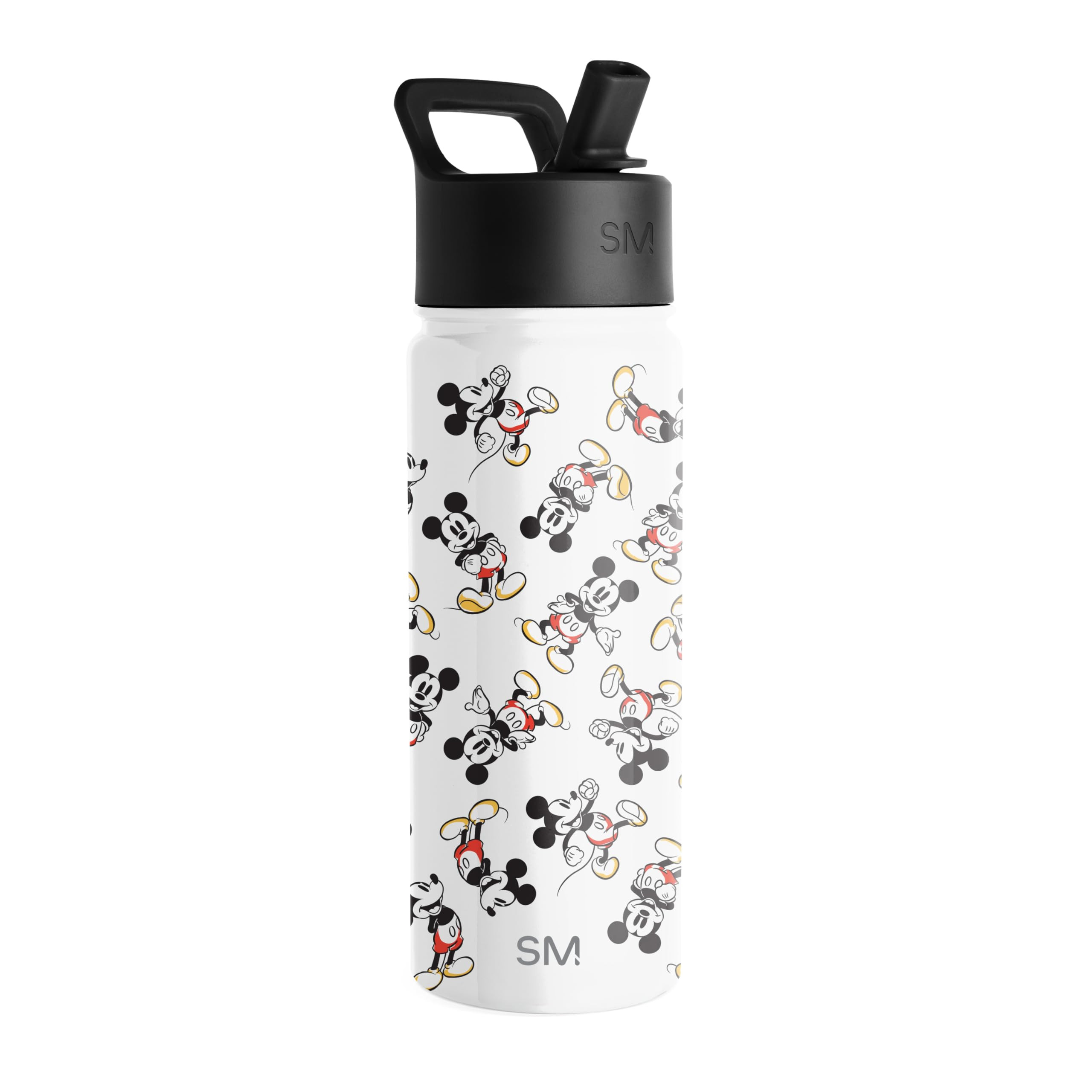 Simple Modern Disney Mickey Mouse Kids Water Bottle with Straw Lid | Reusable Insulated Stainless... | Amazon (US)