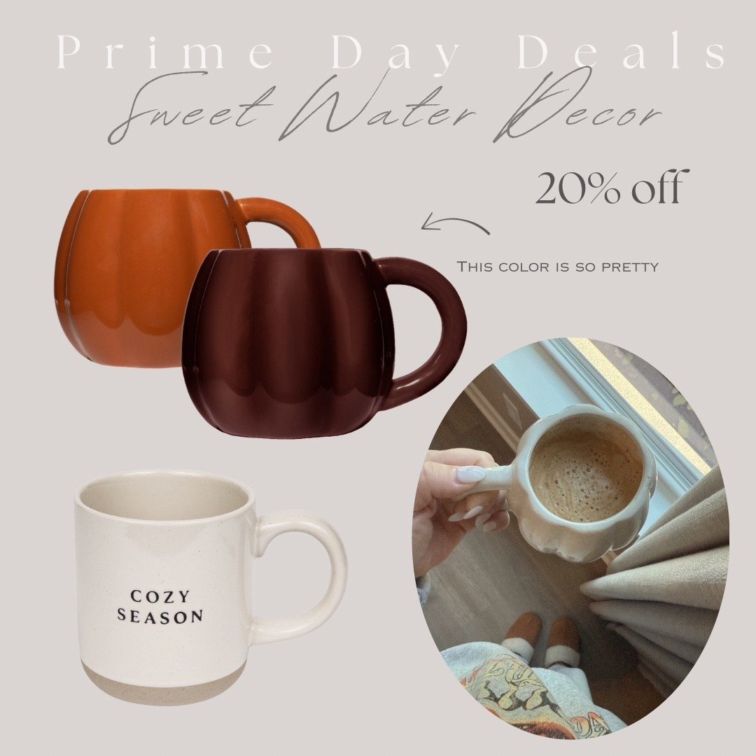 20% off these gorgeous mugs! So cozy for fall!! The brown color is 😍🤎


Coffee mugs, fall decor, pumpkin coffee cup, cozy home 


#amazon #primedaydeals #sweetwaterdecor 

#LTKSeasonal #LTKHome #LTKSaleAlert
