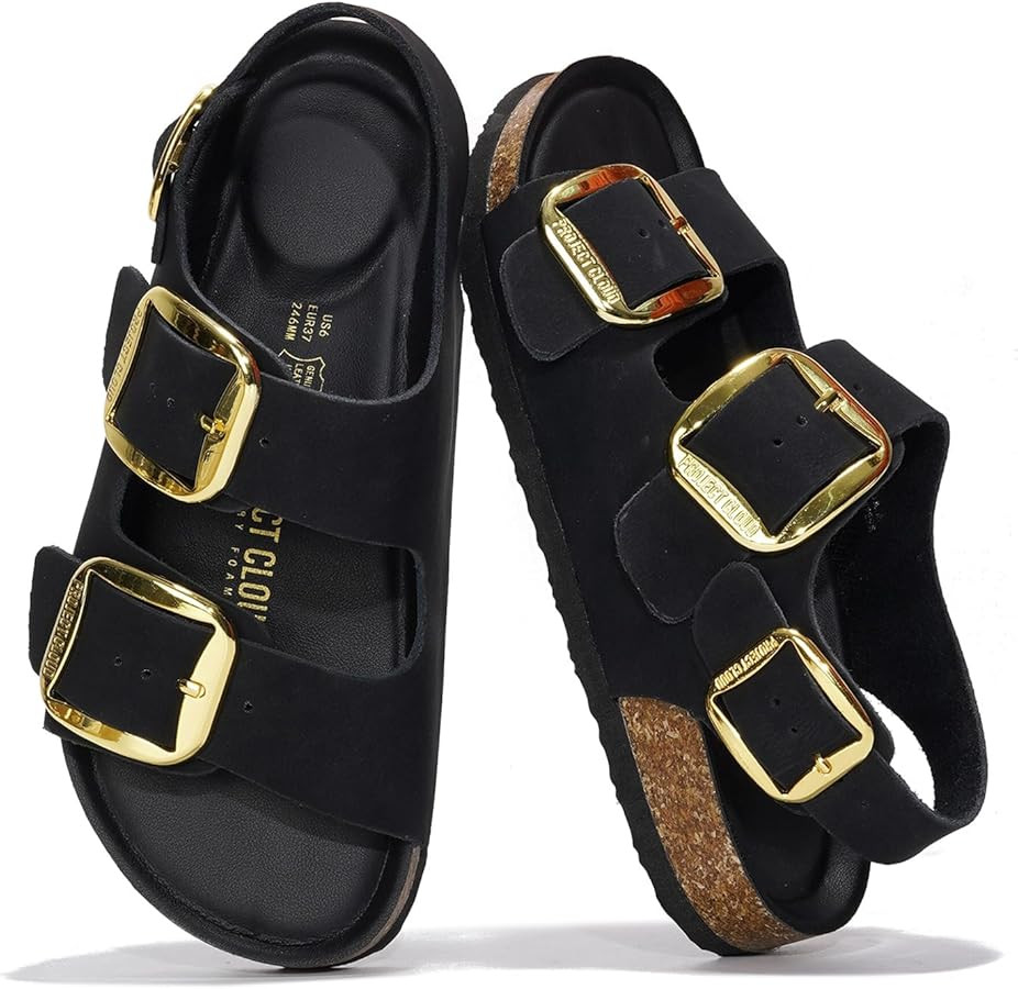 Project Cloud Genuine Leather Summer Sandals for Women 2025 - Memory Foam Slingback Womens Sandal... | Amazon (US)